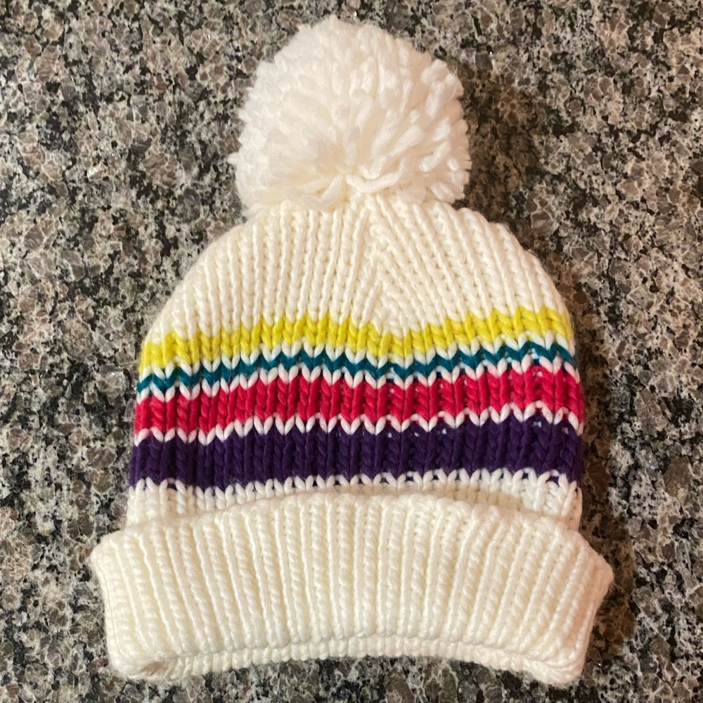 Knitted Cuffed Pom Hat